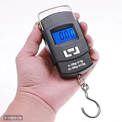 Electronic Balance Digital Hanging Luggage Fishing Hook Scale 50 Kg Backlight LCD Display Screen (Multicolor) 1Pc-thumb2