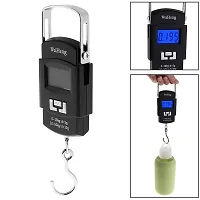 Lenon Portable Digital 50 Kg Weighing Scale with Metal Hook Electronic Portable Fishing Hook Type Digital LED Screen Luggage Weighing Scale, 50 kg (Black)-thumb2