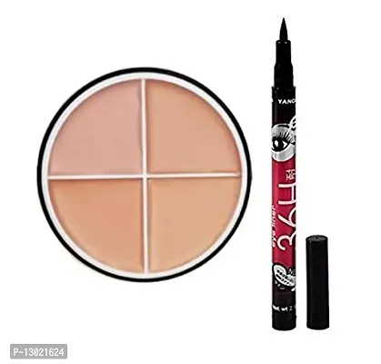 ClubComfort Beauty Pofessional Four Color Contour Highlight Palette - 2 with 3D Stick Contour and 36 HRS Eyeliner Pack of 3-thumb5