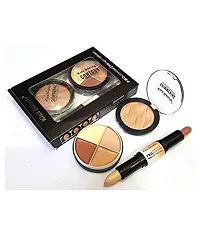 ClubComfort� Beauty Face 3in1 Contour Kit 23001 Concealer 34 GM With Black Brown & Grey Eyebrow Pencil 3-thumb2