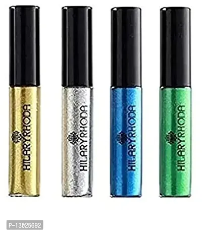 ClubComfort Eye Primer With Glitter Eyeliner Beauty HR Glitter Liquid Eyeliner Gold, Blue, Green, Silver Pack of 5-thumb2