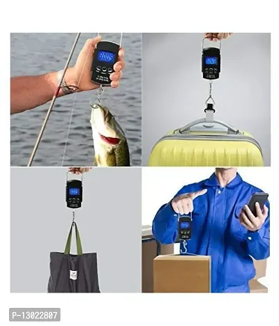 Portable Luggage Hanging Weighing Scale 50KG With COB Metal Body Torch 3 Modes-thumb5