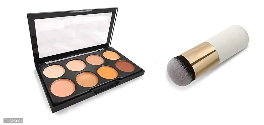 ClubComfort? Highlighter and Contour 8 Shades Concealer Palette With Foundation Brush