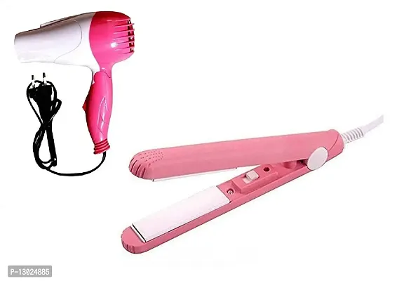 Lenon Hair Dryer with Fold able Handle and Mini Hair Straightener Travel Friendly-thumb2