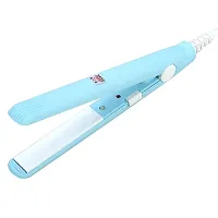 Women's & Girl's Homedropsy Mini Sky Blue Plastic Hair Straightener for Hair Styling,Hair Straightning and 1 Hair Pink Dryer- (Pack of 2)-thumb1