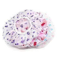 ClubComfort? Reusable Printed Shower Cap with Elastic Band for Home Use/Salons/Spa/Hair Treatment/Beauty Parlours for Both Men and Women Bathing Accessor (Multicolour) -Set of 3 Pieces-thumb4