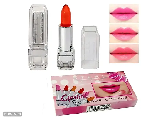 Steel Paris Colour Change Shimmery Gel Lipstick 6 Pieces (2 Red, 2 Pink, 2 Orange)-thumb3