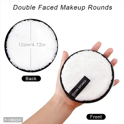 Soft Microfiber Makeup Remover Towel Face Cleaner Plush Puff Reusable Cleansing Cloth Pads, Makeup Remover Pad/Puff (Pack of 3)-thumb3