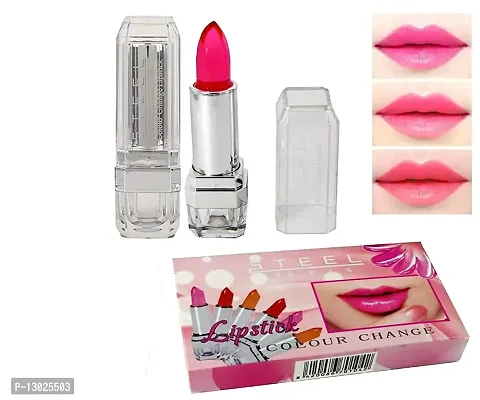 Steel Paris Colour Change Shimmery Gel Lipstick 6 Pieces (2 Red, 2 Pink, 2 Orange)-thumb2