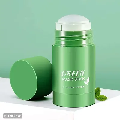 Green Tea Cleansing Mask Stick for Face | For Blackheads Whiteheads Oil Control & Anti-Acne | Green Mask Stick for Men and Women-thumb4