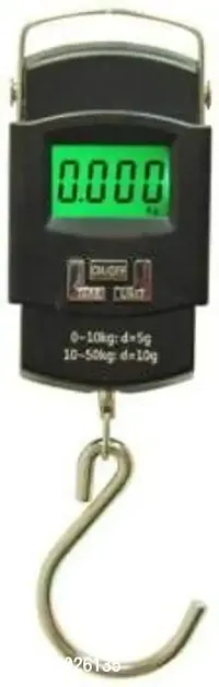 Digital LCD Pocket Weighing Hanging Scale for Travel Luggage Weighing Scale (Black) - MAX:50KG d:10g