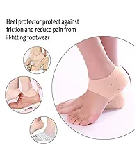 ClubComfort� Silicone Gel Heel Pad Socks for Heel Swelling Pain Relief Ankle Support Cushion for unisex-thumb1