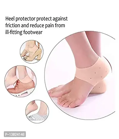 ClubComfort� Silicone Gel Heel Pad Socks for Heel Swelling Pain Relief Ankle Support Cushion for unisex-thumb2