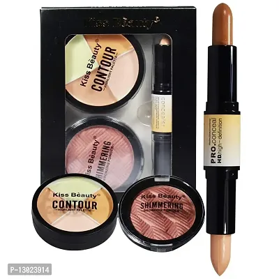 ClubComfort� Beauty Face Contour+Concealer+Bronzer Kit 23001 3 in 1 Set Multicolor-thumb5