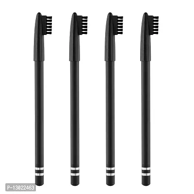 ClubComfort Beauty Eyebrow Pencil, Eye MakeUp 7.2 Gm Pack of 4 (BLACK)