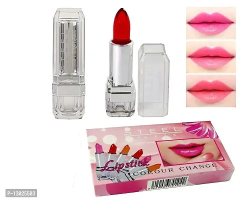 Steel Paris Colour Change Shimmery Gel Lipstick 6 Pieces (2 Red, 2 Pink, 2 Orange)-thumb4