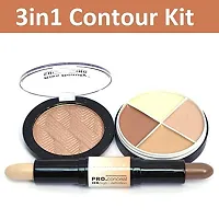 ClubComfort� Beauty Face 3in1 Contour Kit 23001 Concealer 34 GM With Black Brown & Grey Eyebrow Pencil 3-thumb4