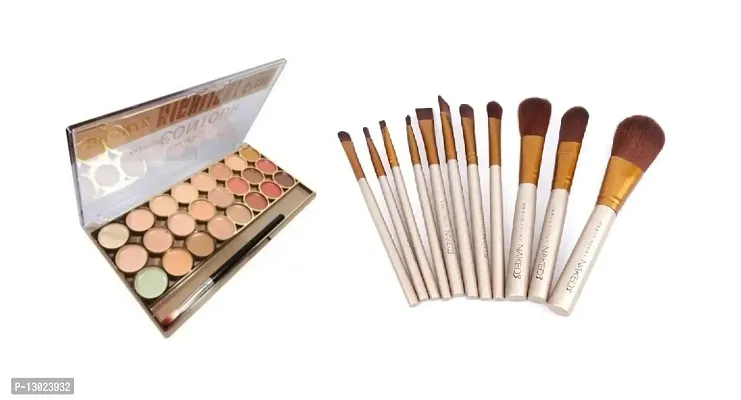 ClubComfort? Beauty 24 Color Cream Concealer & Face Makeup Brush 12 Pcs