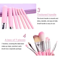 Women's & Girl's Soft Bristles 7 Pcs Pink Makeup Brushes Set with Storage Box and 2 Pink Beauty Blenders - (Pack of 9)-thumb1