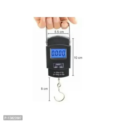 Portable Luggage Hanging Weighing Scale 50KG With COB Metal Body Torch 3 Modes-thumb3