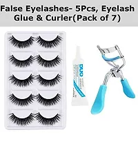 ClubComfort? False Eyelash 5 Pair, 1 Eyelash Glue, 1 Eyelash Curler With Free Liquid Small Lipstick (Any Color)-thumb4