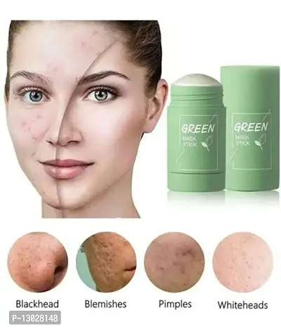 Green Tea Cleansing Mask Stick for Face | For Blackheads Whiteheads Oil Control & Anti-Acne | Green Mask Stick for Men and Women