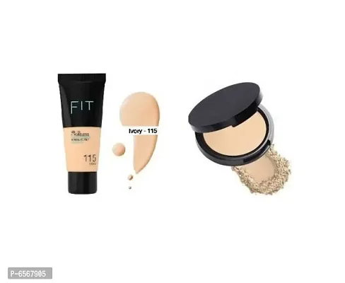Lenon Beauty Fit Skin Foundation 30 Ml 115 Ivory with Compact Pressed Powder