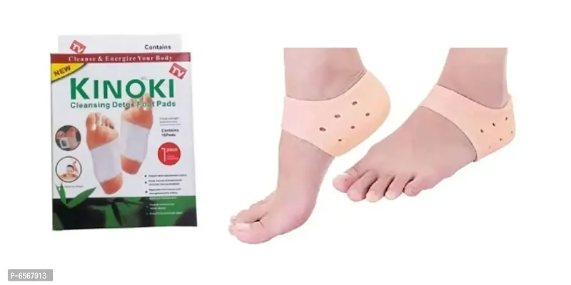 Kinoki Organic Health Foot Patch Remove Toxins Ginger Foot Detox Pads For Foot And Body Cleansing 1 box (10 Pack) With Silicon Anti Heal Pads 1 Pair