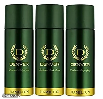 Denver Hamilton Deo Body Spray for Men, 165ml (Pack of 3)