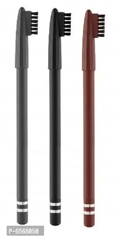 Lenon Beauty Eye Brow Pencil Pack of 3 Grey, Black and Brown-thumb0