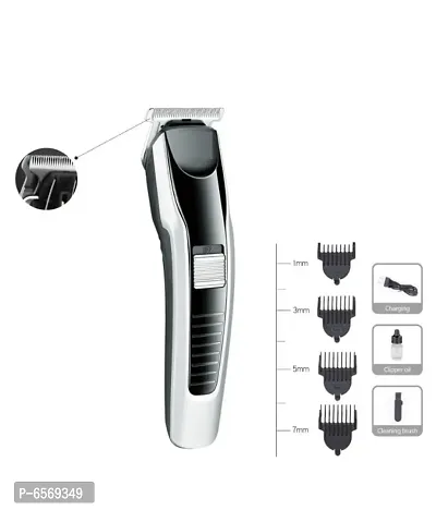 HTC AT-538 Professional Beard Trimmer for Man Runtime: 45 min Trimmer for Men and Women Silver