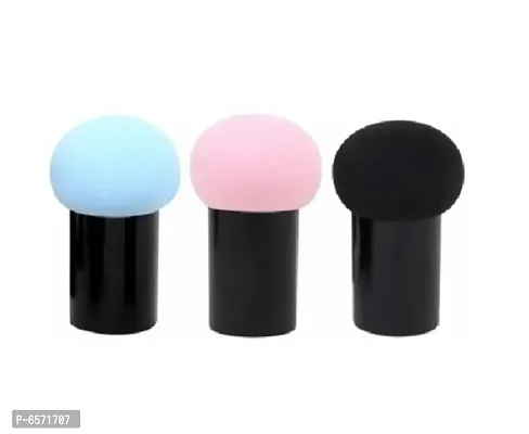 Lenon Beauty Mushroom Head Beauty Blender Soft Powder Puff For Makeup, Foundation Blender Sponge (Pack of 3) Multicolor