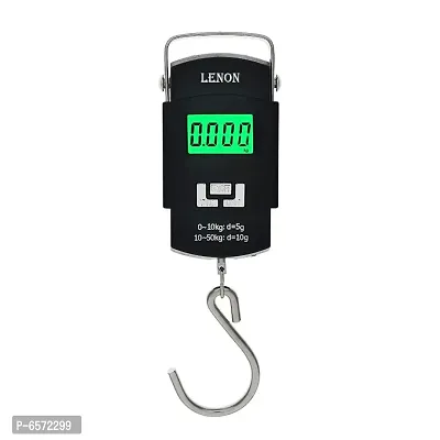 Lenon Electronic Digital Hanging Stainless Steel Hook Luggage Portable Scale with LCD Display for Industrial Fishing Factory Use Capacity 50Kg