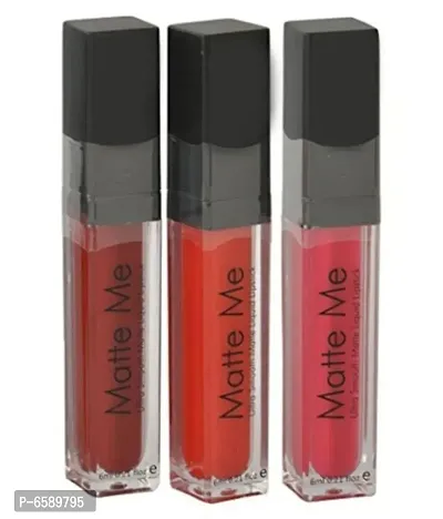 Lenon Beauty Matte Me Liquid Lipstick Red+Maroon+Pink Pack of 3