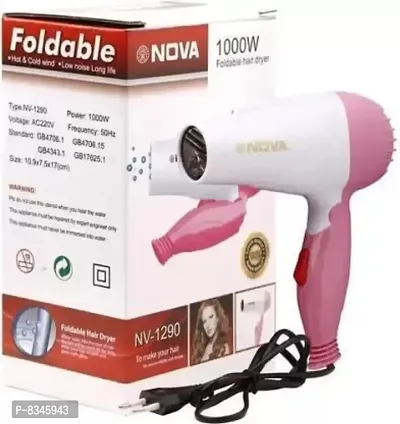 Nv-1290 1000W Foldable Hair Dryer For Women Professional Electric Foldable Hair Dryer With 2 Speed Control-thumb0