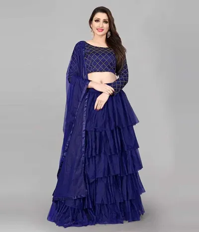 Ruffle Lehenga Choli Set