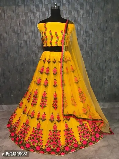 Exclusive Designer Embroidered Trending Lehenga Choli Set for Girls and Kids Lehenga Choli Set-thumb0