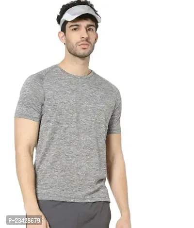 Blended Solid Regular Fit Crew Neck t-Shirt-thumb0