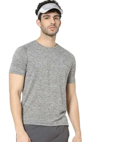 Blended Solid Regular Fit Crew Neck t-Shirt