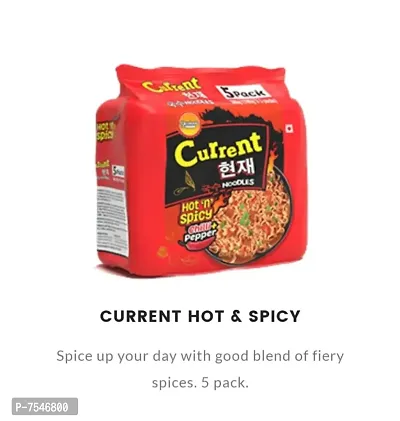 Current Hot  Spicy Noodles 100 GM Pack Of Five-thumb0