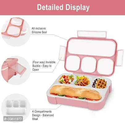 Lunch Box Sealed Leakage Proof 4 compartment pet Lunch box