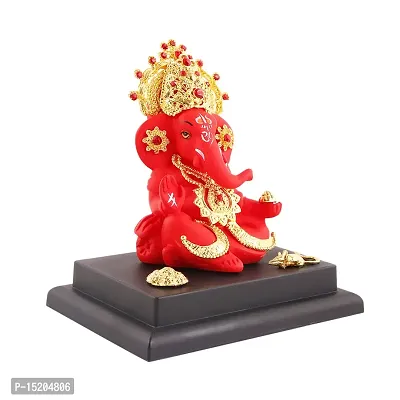 Ganesh ji idol with chowki for car dashboard statue /office /room table showpices-thumb3