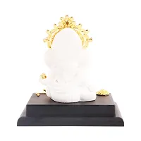 Ganesh ji idol with chowki for car dashboard statue /office /room table showpices-thumb2