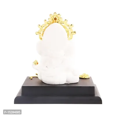 Ganesh ji idol with chowki for car dashboard statue /office /room table showpices-thumb3