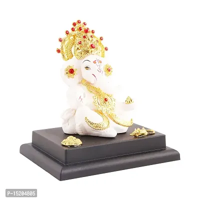 Ganesh ji idol with chowki for car dashboard statue /office /room table showpices-thumb2