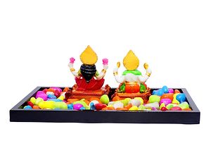 Laxmi Ganesha idols For Car Dashboard Office And Study Table-thumb1