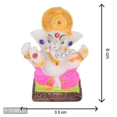 Ganesh Ji With Stand Idols For Car Dashboard Office And Study Table-thumb2