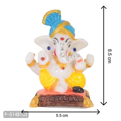 Ganesh Ji With Stand Idols For Car Dashboard Office And Study Table-thumb2