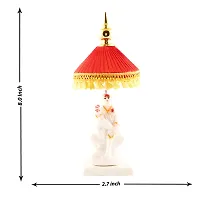 Sai Baba White Marble Staute.Decorative With Beautiful Red  Chhatri. Used For Home/Offices  Car/Study Table And Small Temple-thumb1