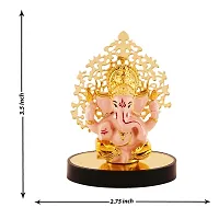 Lord Ganesha Idol  For Car Dashboard With Beautiful Stand, Hindu Figurine Show Peace Murti Idol Statue For Office Or Home-thumb2